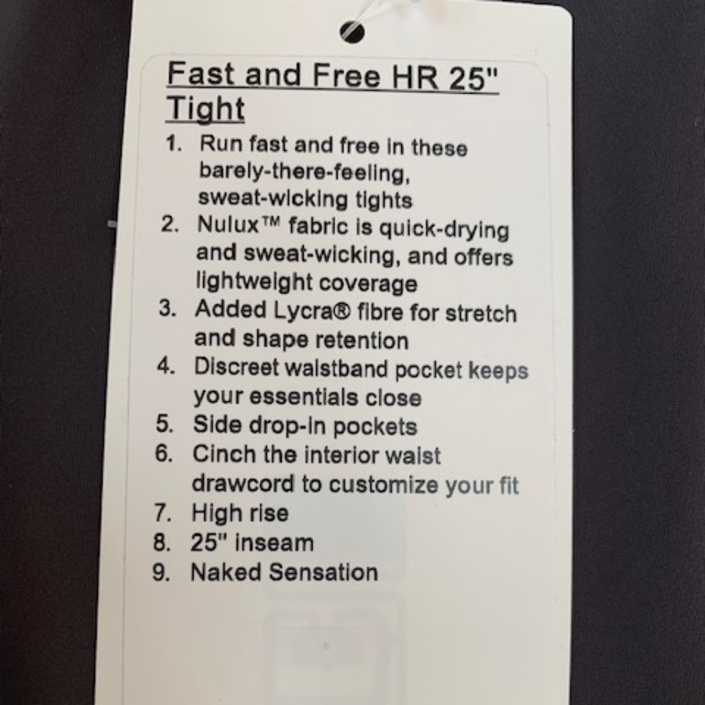 Lululemon Fast & Free High Rise 25" Tight